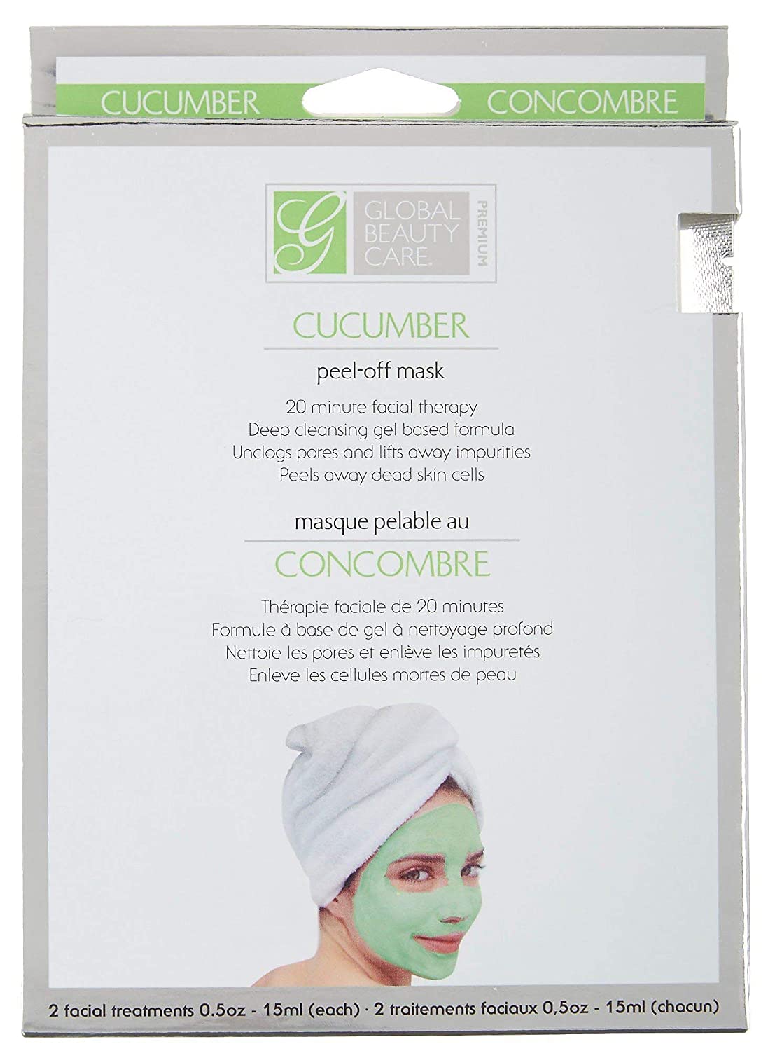 Global Beauty Care Premium Cucumber Peel Off Mask Green One Size UltraBeauty.shop