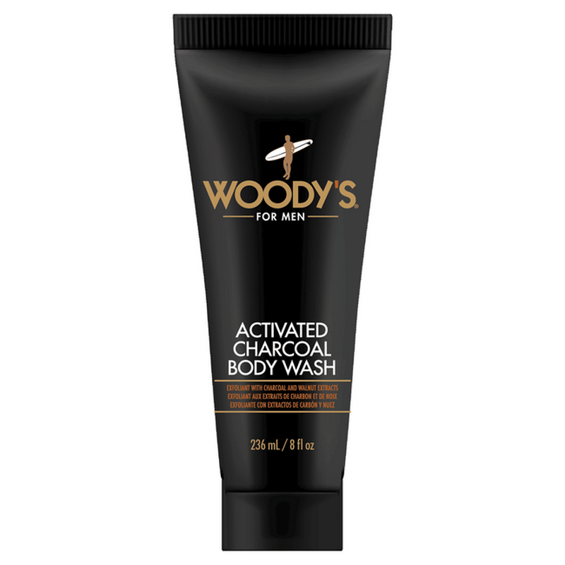 Woody’s Activated Charcoal Body Wash, 8 Oz UltraBeauty.shop