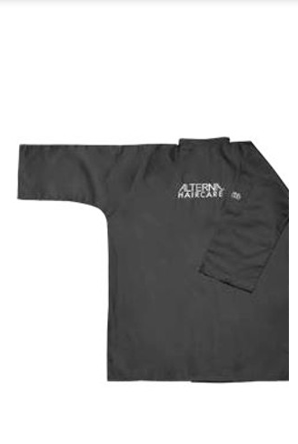 Alterna Client Hair Cutting Cape Gown with Sleeves-Black. UltraBeauty.shop