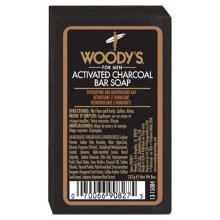 Woody’s Activated Charcoal Bar Soap 8 Oz