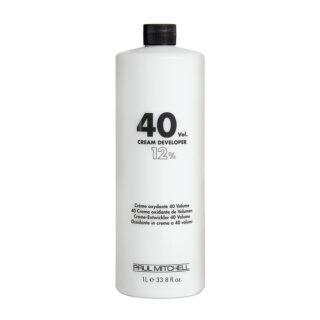 Paul Mitchell 40 Volume Cream Developer 33.8 Oz with free Salon Client Hair Cutting Cape