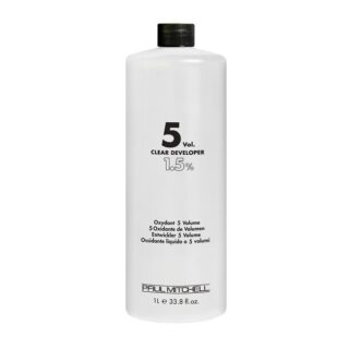 Paul Mitchell 5 Volume Clear Developer 33.8 Oz with free Salon Client Hair Cutting Cape