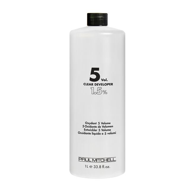 Paul Mitchell 5 Volume Clear Developer 33.8 Oz with free Salon Client Hair Cutting Cape UltraBeauty.shop