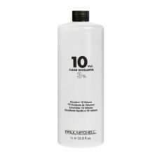 Paul Mitchell 10 Volume Clear Developer 33.8 Oz with free Salon Client Hair Cutting Cape - Image 1