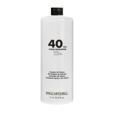 Paul Mitchell 40 Volume Clear Developer 33.8 Oz with free Salon Client Hair Cutting Cape - Image 1