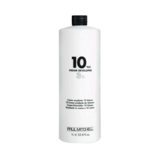 Paul Mitchell 10 Volume Cream Developer 33.8 Oz with free Salon Client Hair Cutting Cape