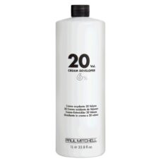 Paul Mitchell 20 Volume Cream Developer 33.8 Oz with free Salon Client Hair Cutting Cape - Image 1