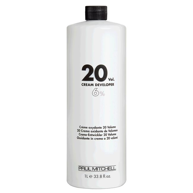 Paul Mitchell 20 Volume Cream Developer 33.8 Oz with free Salon Client Hair Cutting Cape UltraBeauty.shop