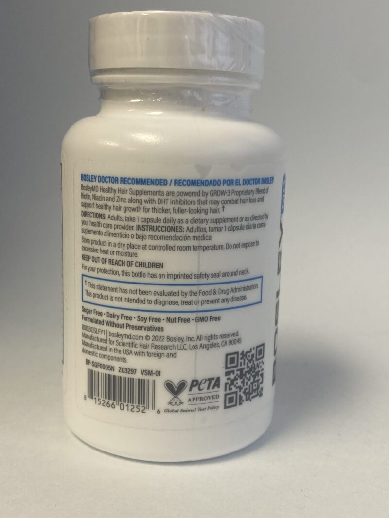 BosleyMD Healthy Hair Growth Supplements 60 Capsules For Men UltraBeauty.shop