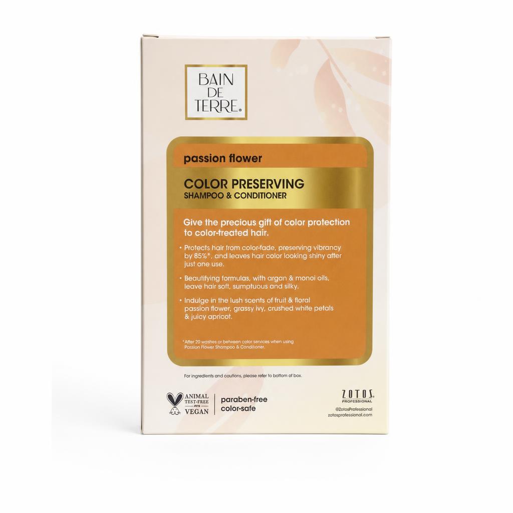 Bain de Terre DUO Passion Flower Color Preserving Conditioner and Shampoo 13.5 Oz.