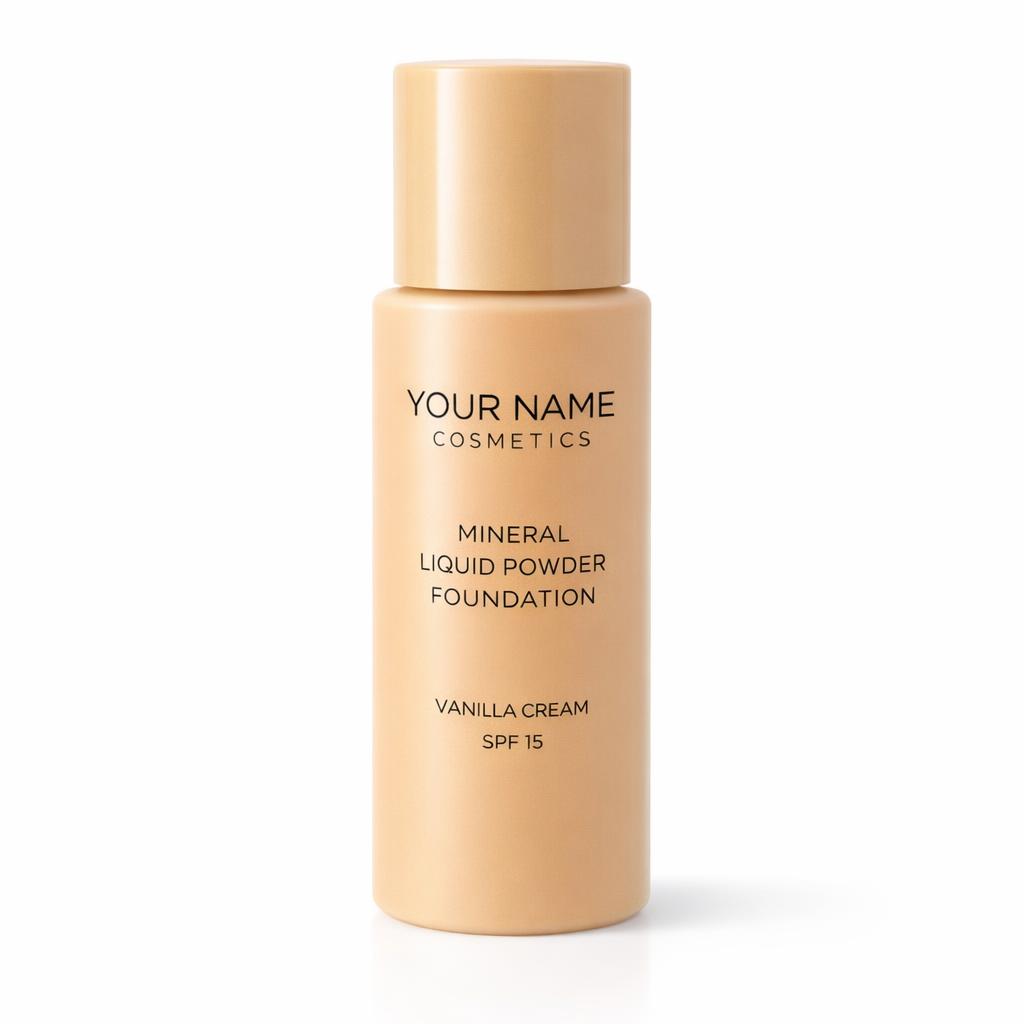 Your Name Cosmetics Mineral Liquid Powder Foundation Vanilla Cream SPF 15*